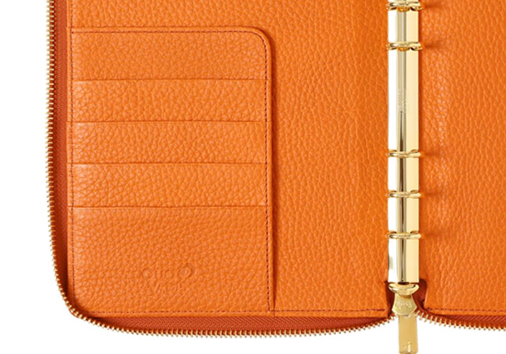 Quo Vadis Genuine Leather System Organizer Cover Zip Timer17 Tail Khaki QUOVADIS Timer17 qv936lz30kh [Bible Size/L Cover]