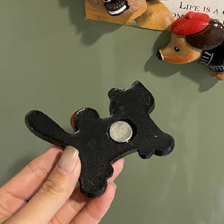 Resins Cartoon Dachshund Cats Shape Fridge Magnets Home Decors Refrigerator Sticker for Kitchen or Office Space Ornament