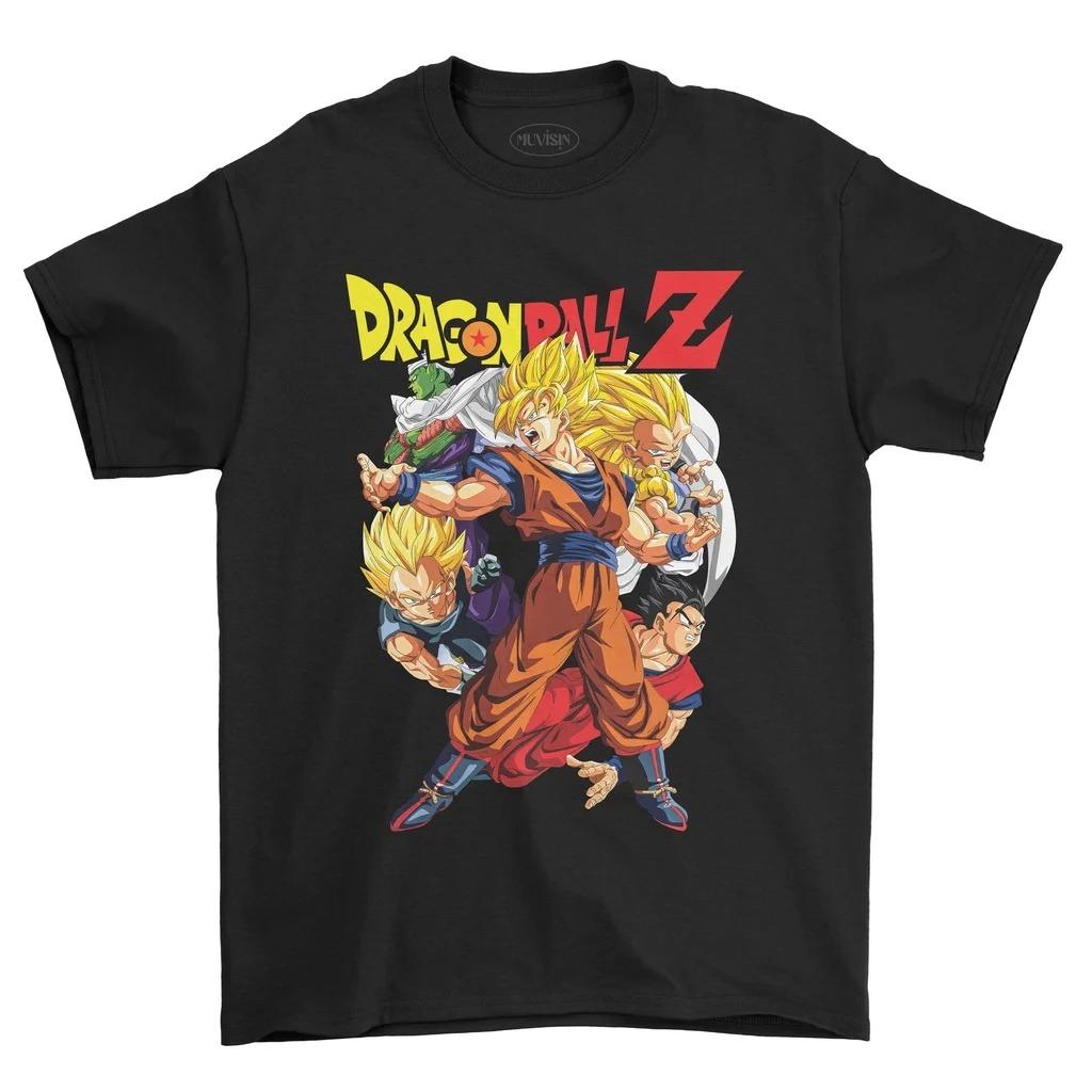 Japanese Animation Dragon Ball Z Men's T-shirt Summer New Retro Fashion Men's and Women's Streetwear Y2k Short Sleeves Classic
