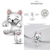 Charms Plata De Ley 925 copper Original Devil's Eye Perfume Bottle Bow Silicone Spacer Beads Women Bracelet DIY Zircon Pendants