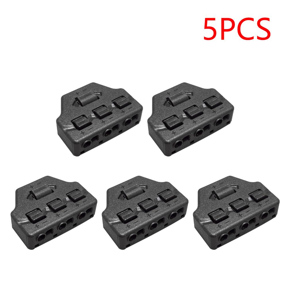 6/3Ports Hub Out Line Splitter Quick Connect Low Voltage Wire Splitter Distribution Block Lighting Led Strip Connection Terminal