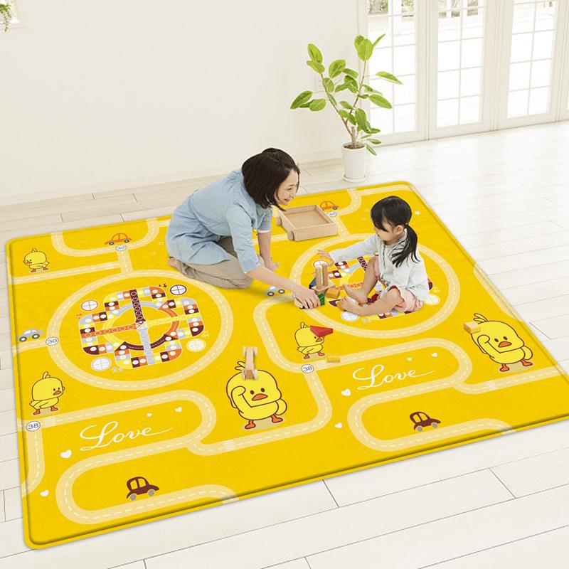 Children's Double-Sided Game Mat with Cartoon Design - Perfect for Outdoor Adventures or Indoor Use in Living Rooms and Bedrooms.