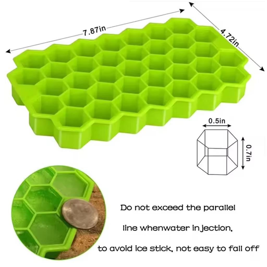 1pcs Honeycomb 37 Lattice Cube Tray Maker Without Lid DIY Ice Mold