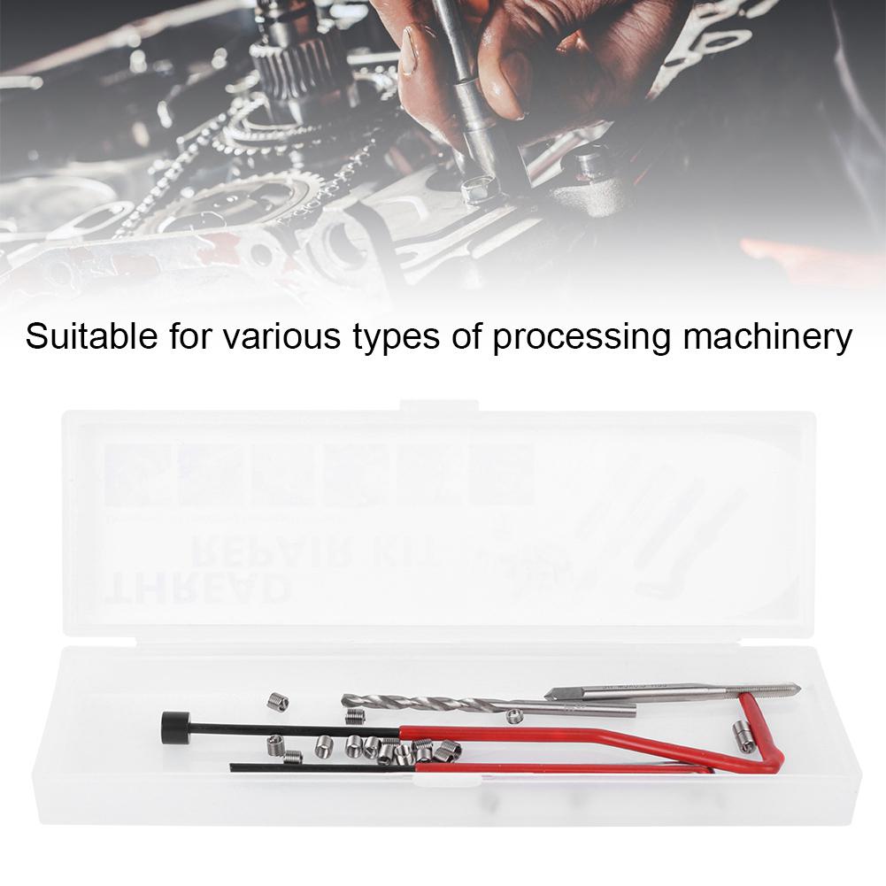 25Pcs M3 Thread Repair Insert Kit with Transparent Plastic Box for Processing Machinery