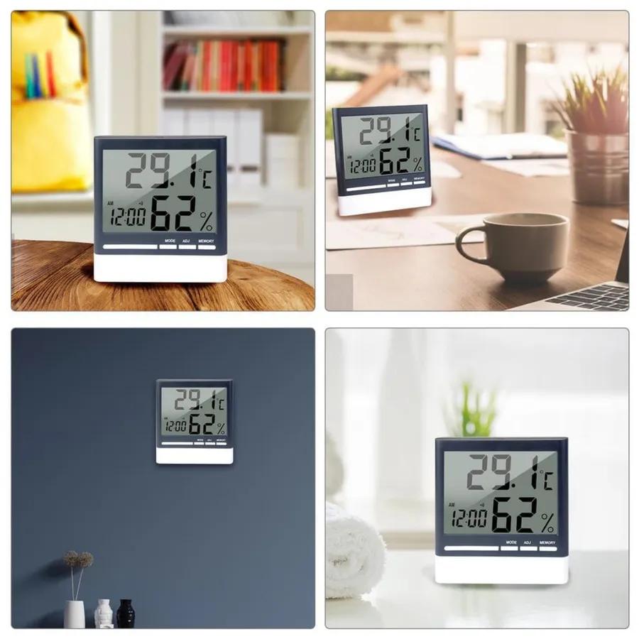 Home Weather Station, Room Thermometer, Hygrometer, Alarm Clock, Home Thermometer, Weather Station, Table Clock