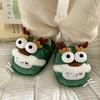 Fashion Women New Cute Christmas Elk Cotton Slippers Winter Fashion Indoor Non-slip Fluffy Slippers Women Warm Soft Fur Thick Sole Shoes