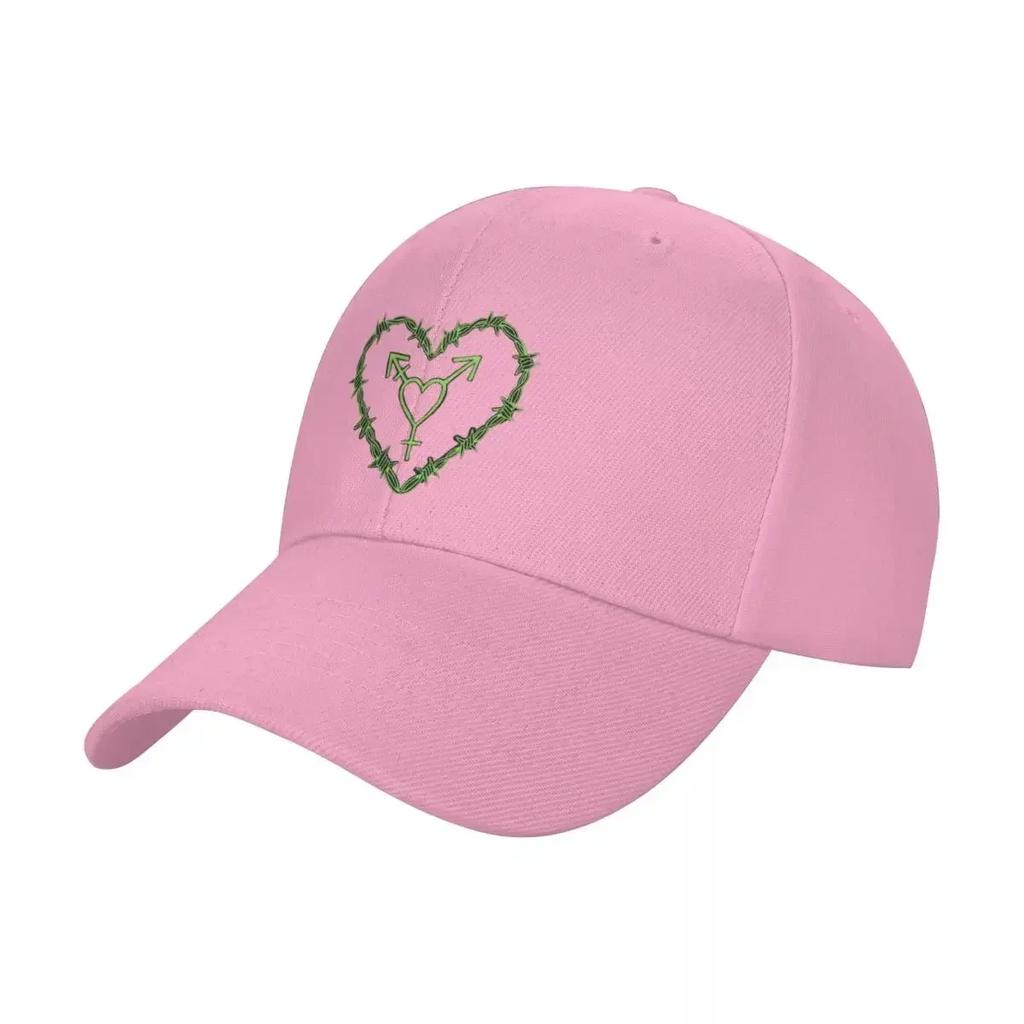 Trans Symbol Heart GREEN Baseball Cap Fashion Beach Christmas Hat Beach Hat Custom Hat Man Womens