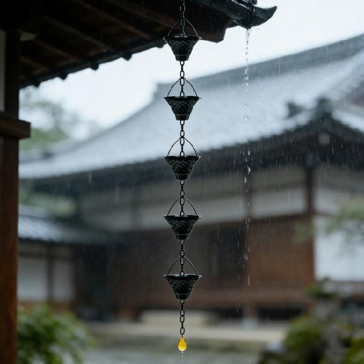 Weather Resistant Rain Chain Rusts Proof Chain Decoration Hangings for Outdoor Courtyards Garden