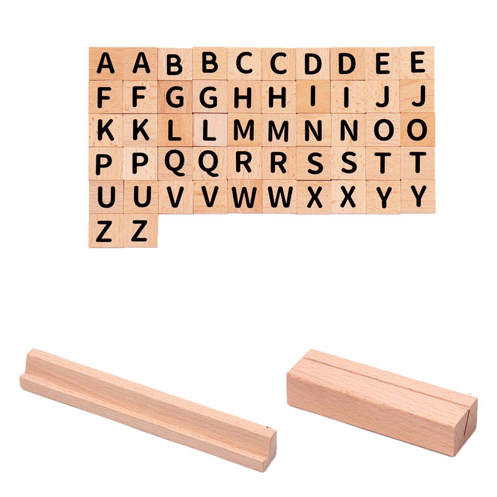 

Гра на відповідність літер, правопис, читання, англійський алфавіт, дерев яні літери, килимок-картка - Гра для дітей, дошкільне навчання, мовні іграшки One Size