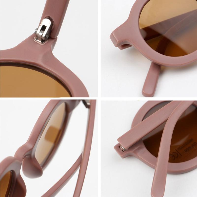 Summer Retro Round Kid Polarized Sunglasses UV 400 for Protection Child Sunglasses Holiday Outdoor