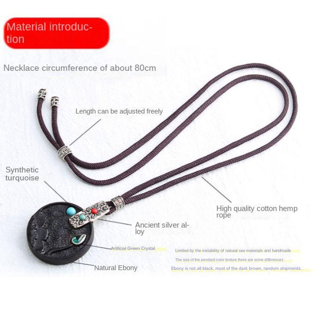 Fashion Vintage Long Necklace Adjustable Ethnic Style Necklace Unisex Long Sweater Chain  Women Men