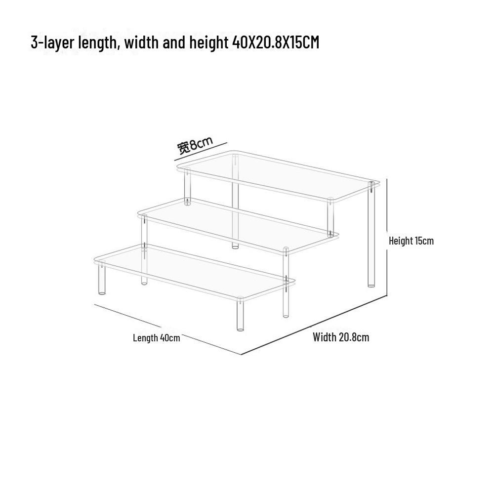 Mehrschichtiger Stufen-Displayständer aus Acryl für Pop Mart Blind Box-Sammlerstücke