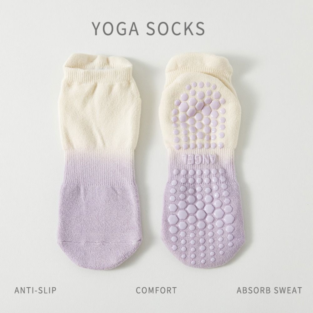 Silicone Women Socks Gradient Color Floor Socks Fashion Pilates Sock