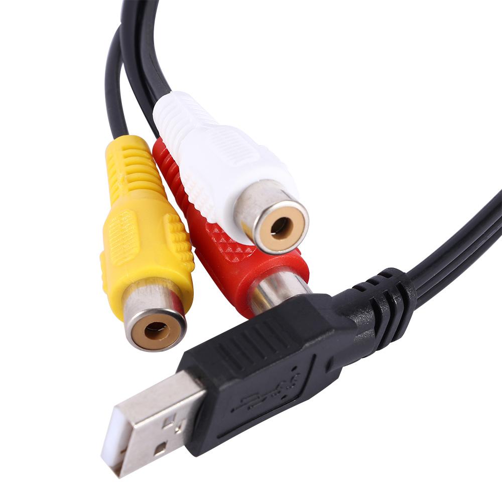 HDTV TV Male To Female 3-RCA Female AV Cord Converter Video Cables Video Adapter Cable