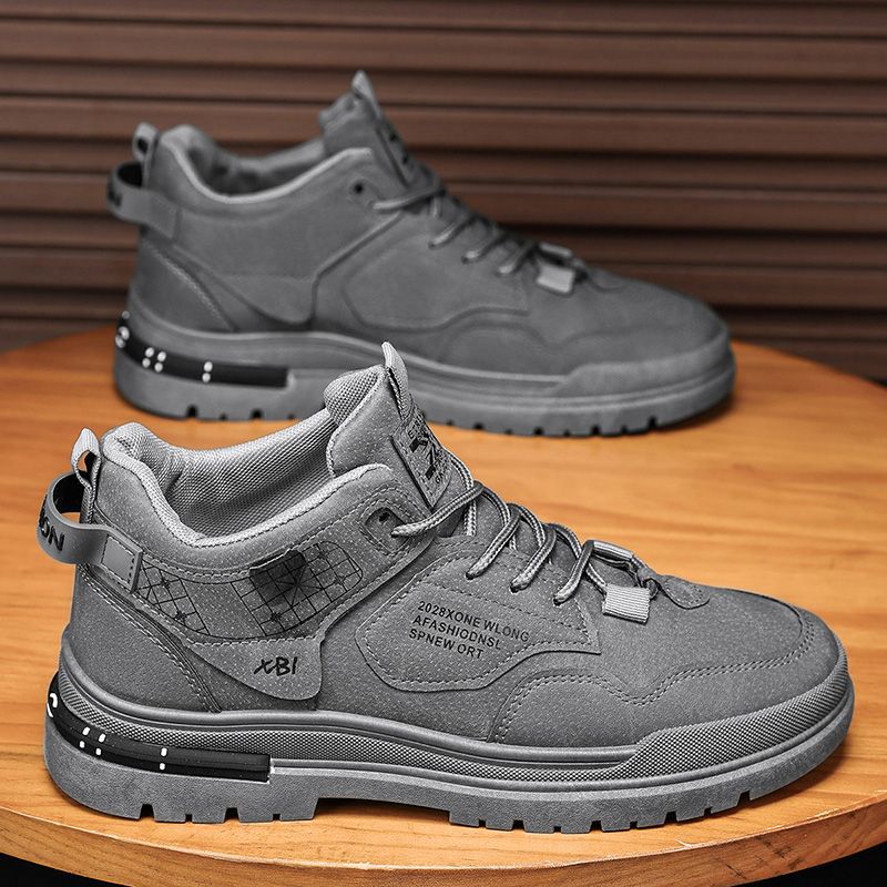 

Модные мужские высокие рабочие ботинки, противоскользящие, износостойкие, на платформе, увеличивающие рост, для активного отдыха, для пеших прогулок, удобные, осенние новинки 44