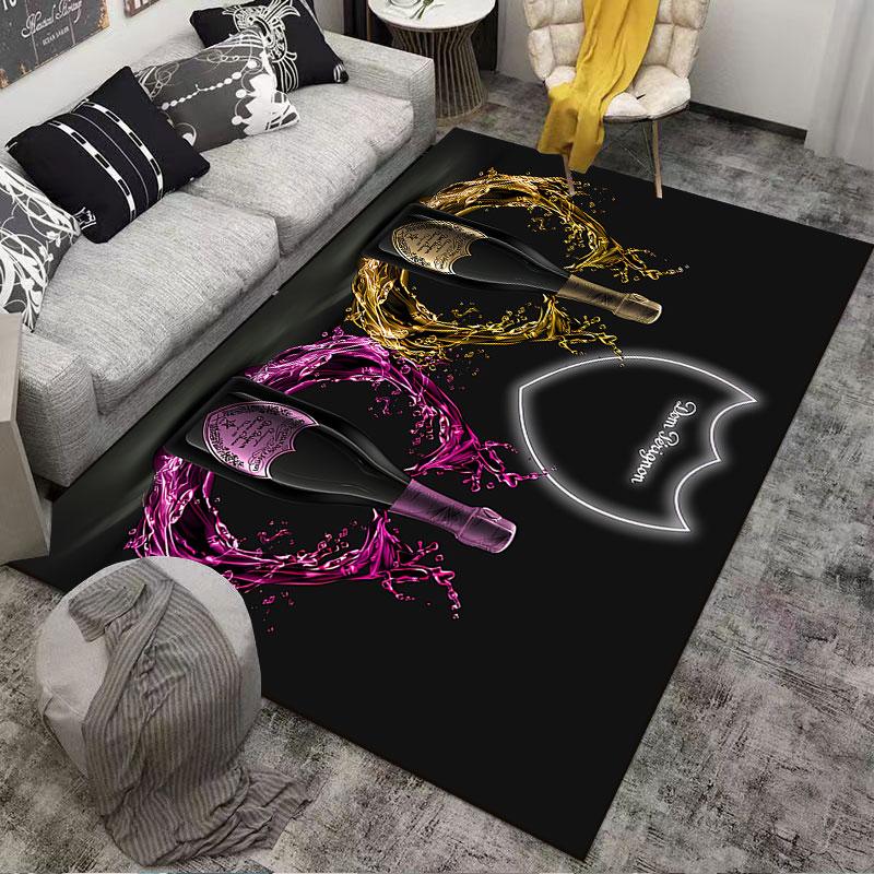 Champagne Bottle Splash Carpet suitable as a non-slip mat for the living room or bedroom sofa