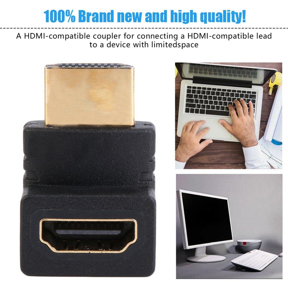 Hot 270 Degree Right Angled HDMI-compatible Adapter A Male To Female Cable Coupler Adaptor For HDTV Dropshipping Wholesale