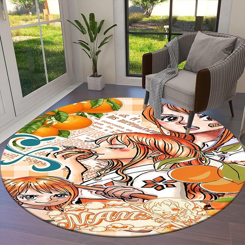 Nami Round Area Rug Carpet Rug For Living Room Bedroom Sofa Playroom Decor Nonslip Floor Mat