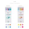6 Bucăți/Kit Kit Pixuri Highlighter cu Puncte Culoare Deschisă Vârf Dublu Marker Puncte Fine pentru Desen Pictură Materiale Școlare de Birou