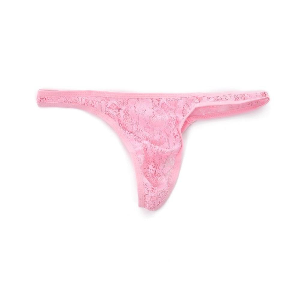 Underpants Men Lace Hollow Thongs Thin Mesh Male Briefs Men's Sheer Lace Panties Summer