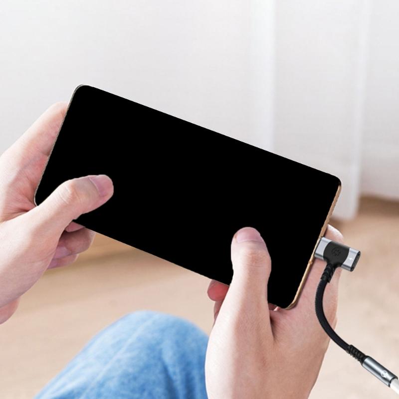 2 In 1 Type C To 3.5mm Extension Cable Fast Charging Portable for Headphone Mobile Phone Enhances Sound Output Quality