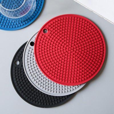 Tapete de silicona antideslizante para bebidas, posavasos resistente al calor, soporte para ollas, vajilla colgante redonda, cuencos gruesos, mantel para taza de café