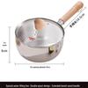 KOBACH 18 cm Yukihira-Topf aus Edelstahl 304 mit Antihaftbeschichtung und Deckel