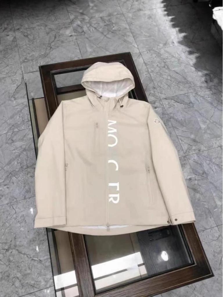 Europejska męska kurtka wiatrówka z kapturem - Moda wiosenna 2025, Krój slim fit, Nadruk z literami.