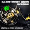 Mulinello da Pesca alla Deriva Portatile in Lega di Alluminio con Elettronica 6.3:1 Rapporto di Alta Velocità Potente 12kg di Freno con Display Digitale 7+1BB Mulinello da Spinning Mulinello da Lenza