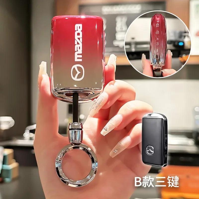 For  TPU Car Remote Key Cover Case Mazda 3 6 cx30 MX30 cx9 x9 cx5 x5 cx8 MX5 ss30 Keychain Protector Bag Remote Fob Shell Cover GF6