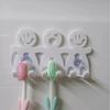 HOMZY Portable Home Suction Hooks 5 Position Tooth Brush Holder Bathroom Sets Cute Cartoon Sucker Toothbrush Holder Key Hook Kids Gift