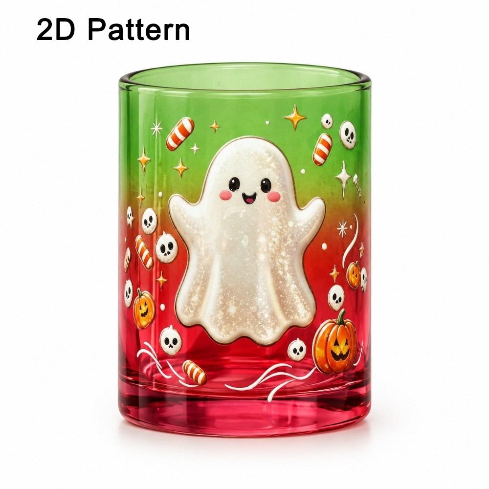 Pumpkin Skull Print Ghost Glass Cup Decorations Wine Glass Gothic Drinkware Halloween Party