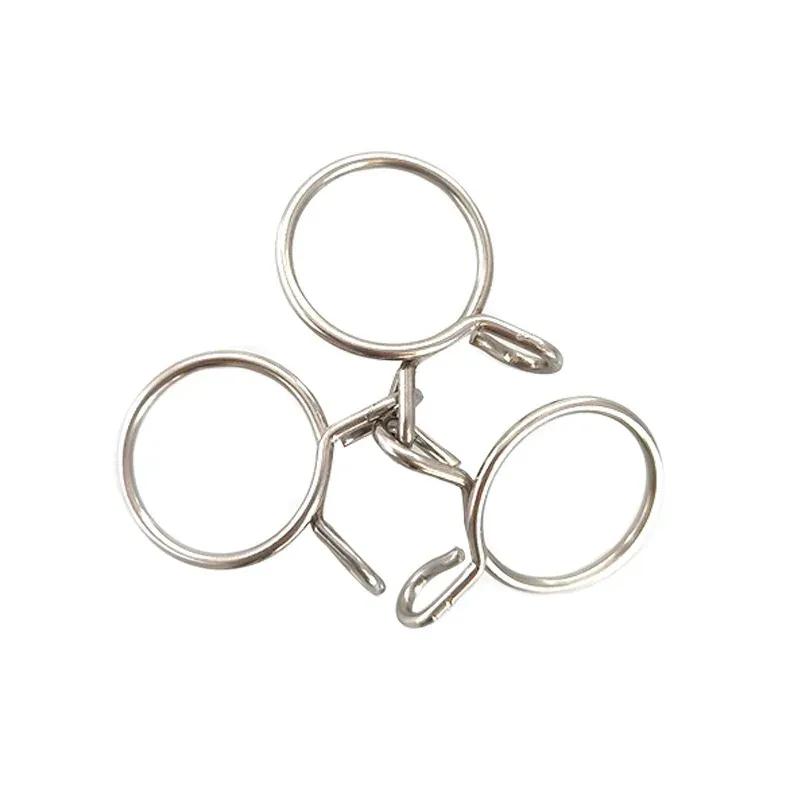 10pcs 304 Stainless Steel Spring Tube Clamp Single Wire Clips Water Pipe Clamp Ring Quick Installation Buckle 24MM Pipe Hoop