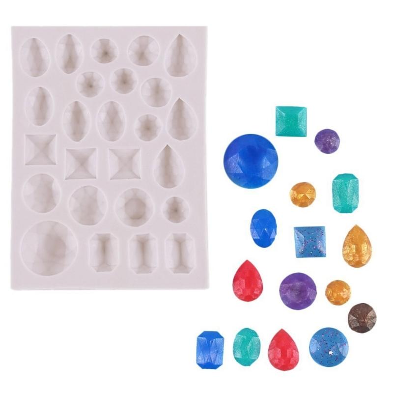 Geometric Gem- Green Bean Cake Chocolate Cake Fondant Mold Diy Baking Manual Mold Food Grade Silicone Fondant Mould