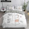 Cartoon Bedding Set Cute Cats Printed 3D Duvet Cover Set Twin Full Queen King Double Sizes Pillowcase Bedclothes Soft Polyester