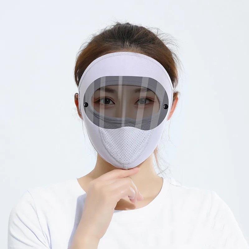 Summer Ice Silk Half Face Mask: Breathable, 3D-Stereo Design for Sun and UV Protection, Slimming Effect.