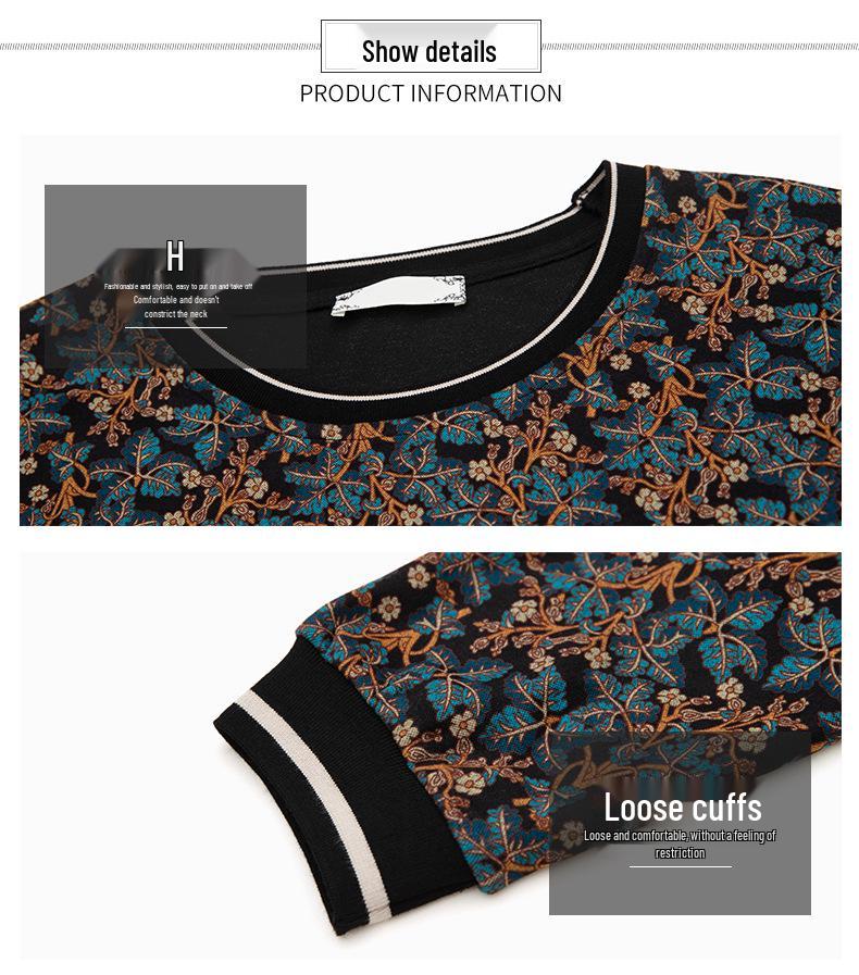 Women's Plus Velvet Sweatshirt - Oversized, Thickened Autumn/Winter Top for Middle-Aged & Elderly (Style 6287)