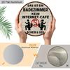 2D Flat 1pc, German Vintage Bathroom Metal Wall Art Sign, Bathroom Sign, Round Aluminum Sign, Hanging Plaque & Wall Art, Suitable for Home, Bar, Man