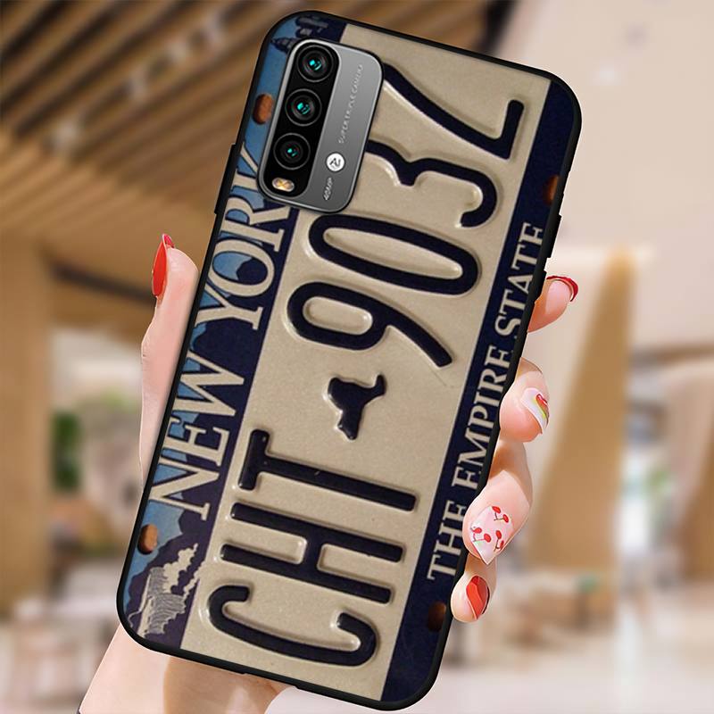 Luxury New York Plate Number Phone Case For Xiaomi9 10 11PRO LITE Redmi NOTE7 8 9 10A PRO K40 Poco3 Shell