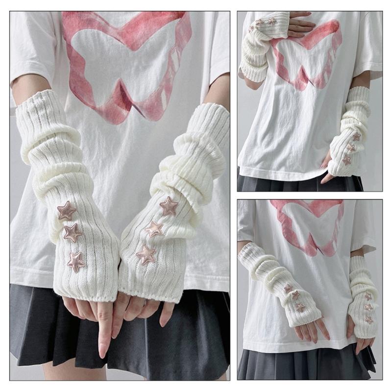 Sexy Mittens Music Festival Fingerless Gloves Party Supply Costume Arm Gloves Knitting Fingerless Arm Sleeve
