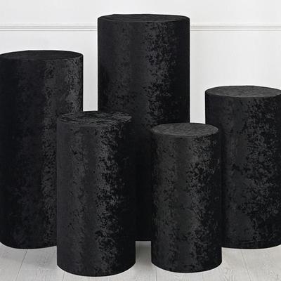 5Pcs Cylinder Dessert Pedestal Covers,Cylinder Plinth Stand Covers Pillar