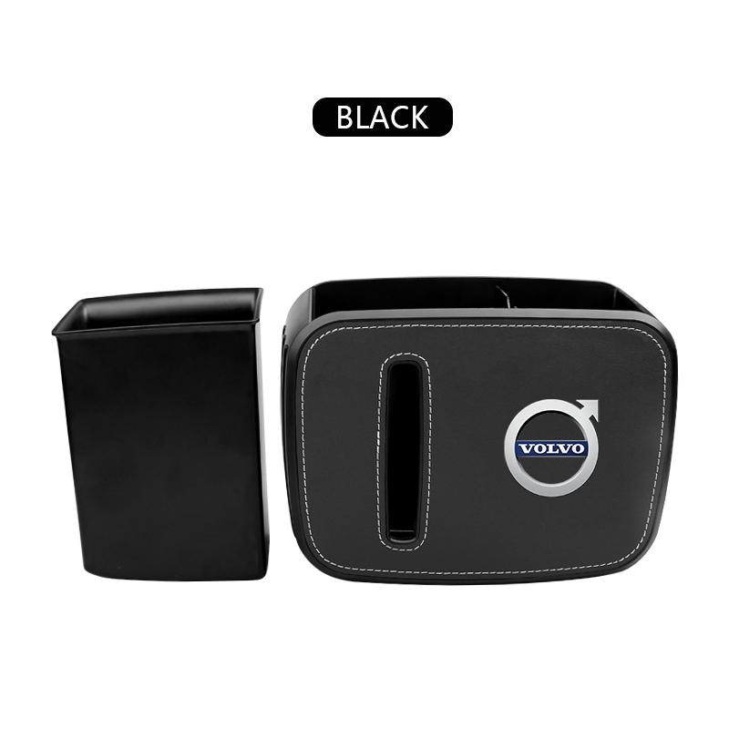 Car Multi-Functional Tissue Box Water Cup Holder Storage Box For Volvo Rdesign AWD C30 C70 S40 S60 S70 S80 S90 V40 V50 V60 V70