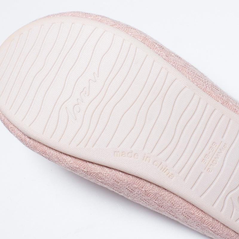 Japanese Korean Autumn Winter Couples Silent Soft Sole Home Unisex Cotton Slippers Wood Floor Anti Slip Quiet Slippers