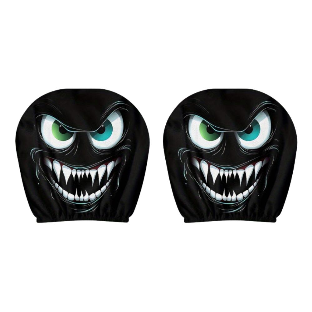

2PCS Car Seat Mask Headrest Cover Full Face Car Interior Seats Halloween Decoration Funny Headrest Covers For Cars