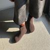 Retro round head frosted leather thick-soled versatile short boots 2025 autumn and winter niche design turning hair and looking thin fla