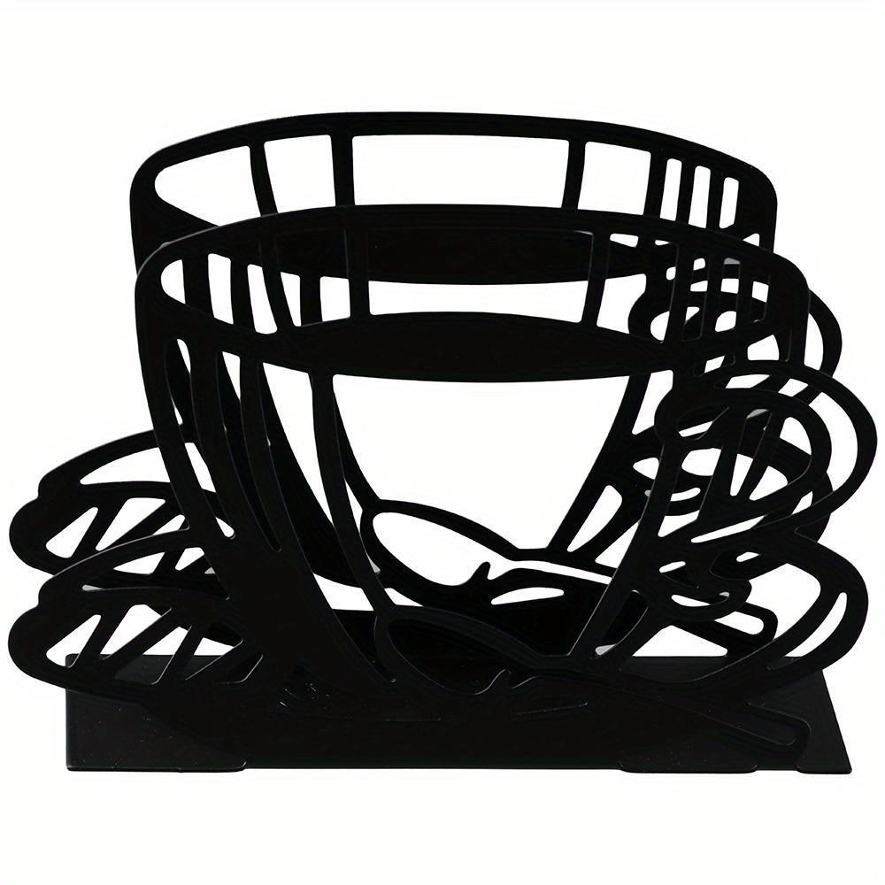 1pc Black Napkin Holder, Room Decors, Stainless Steel Standing Napkin Dispenser Coffee Holders For Paper Kitchen
