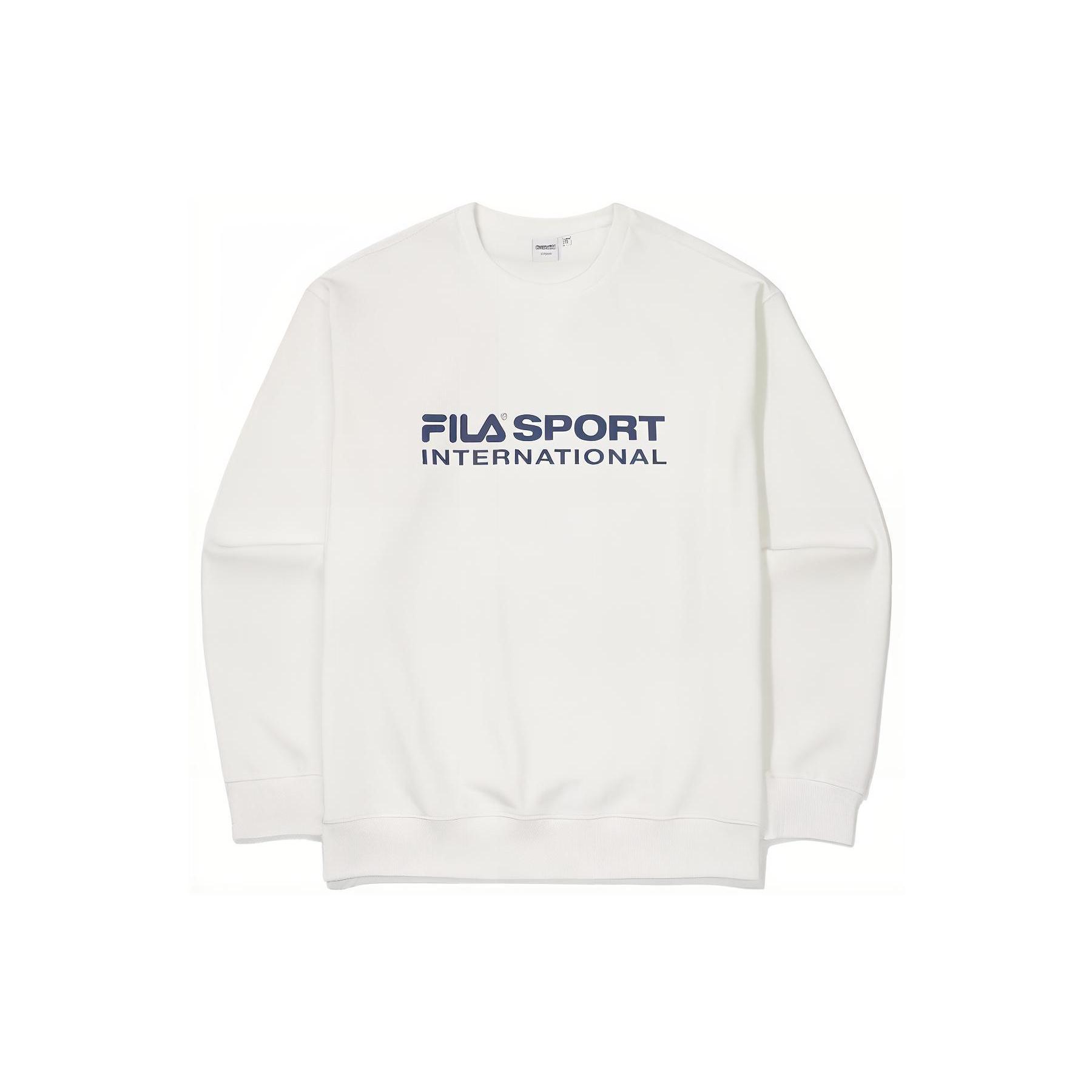 FILA Sweatshirts Unisex White Crew Neck Moderate Regular FS2POF1131X-OWH 100
