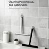 1PC Glass Surface Cleaner with Powerful Scraper, Durable Plastic and Silicone Construction, and Hooks for Hanging and Space-saving Storage.