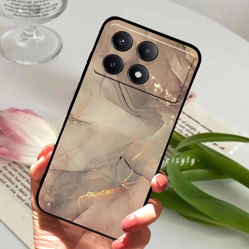 For POCO X6 Pro 5G Case POCOX6 Shockproof Soft TPU Silicone Phone Cover For Xiaomi POCO X6 Pro 5G Capa Cartoon Matte Bumper