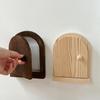 Wood Switch Cover Baby Proofing Electrical Wall Outlet Protective Cover Wall Panel Socket Door Shape Decorative Frame